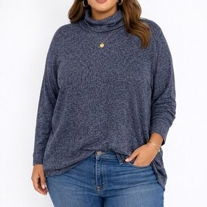 Abercrombie & Fitch Marled Blue Turtleneck Sweater Women Size L
Cozy Relaxed